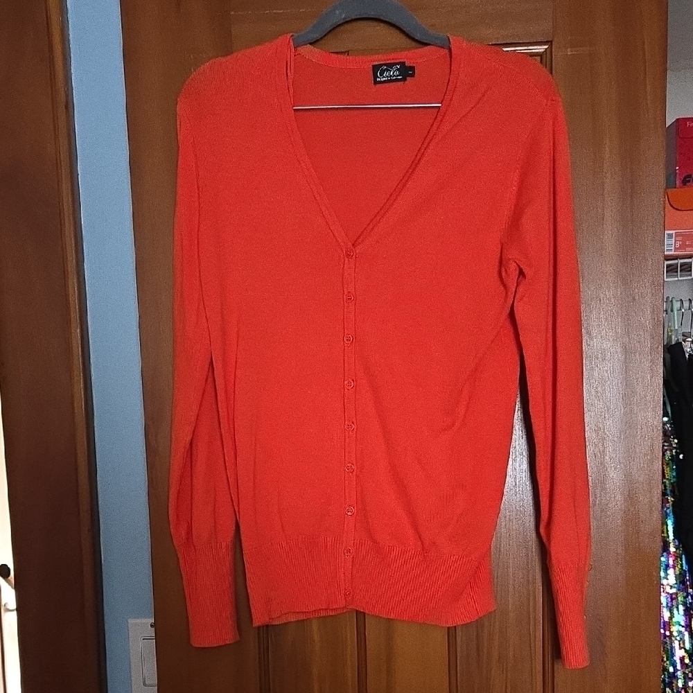 Cielo Vibrant Orange Women's Cardigan